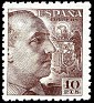 Spain 1940 Franco 10 PTS Brown Edifil 934